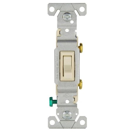 EATON WIRING DEVICES Toggle Switch, 15 A, 120 V, Polycarbonate Housing Material, Light Almond 1301-7LA